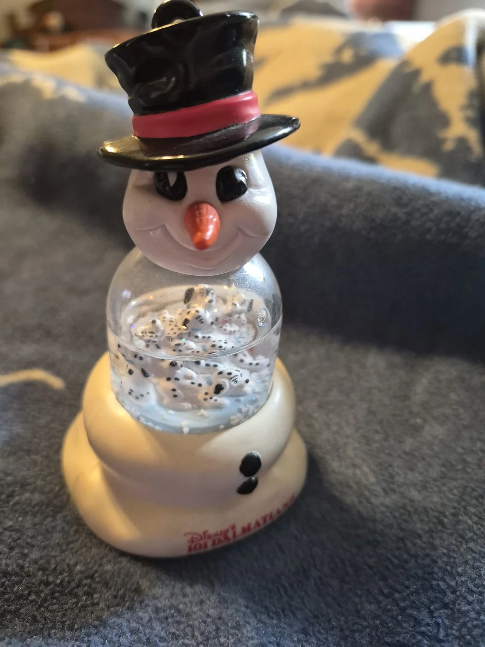 Disney 101 Dalmatians Snowman Water Globe - VINTAGE.